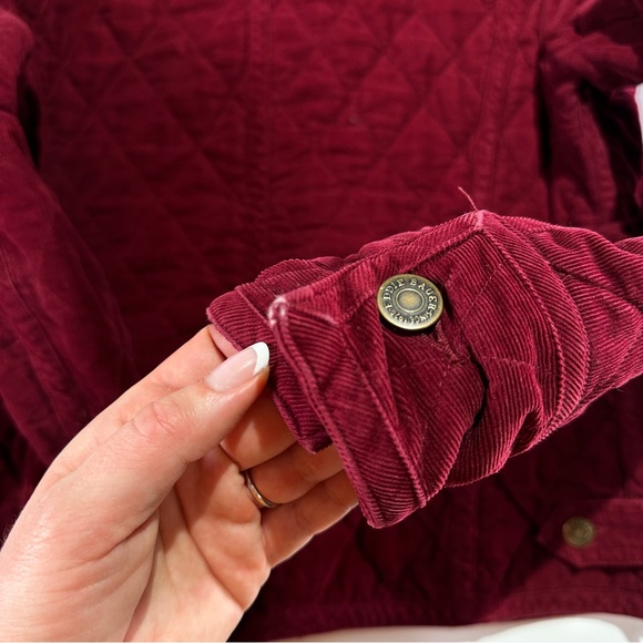 Eddie Bauer quilted corduroy jacket warm insulated heritage barn style L red - Picture 4 of 12